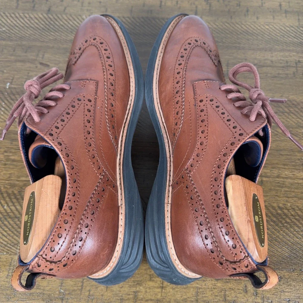 Cole Haan Shoes Mens 8M Brown Leather GrandEvolution Wingtip Oxford Business